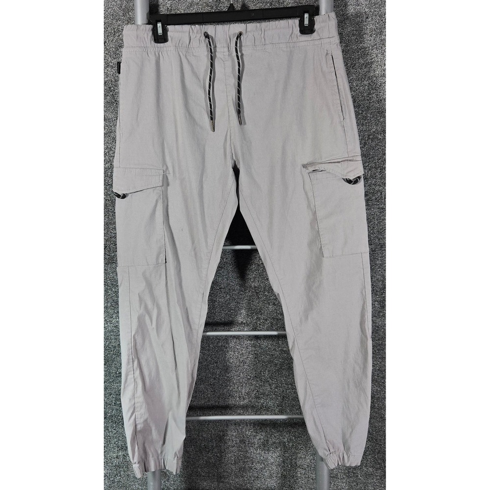 Ring of Fire Mens Light Gray Cargo Jogger Pants Utility Streetwear RYB1258V2 L